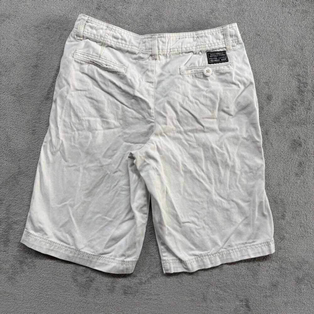National Outfitters Flat Front Chino Shorts Mens‎ White Measured 32x12 Casual